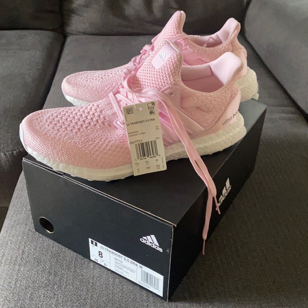 Pink & White Adidas Ultraboost 5.0 DNA